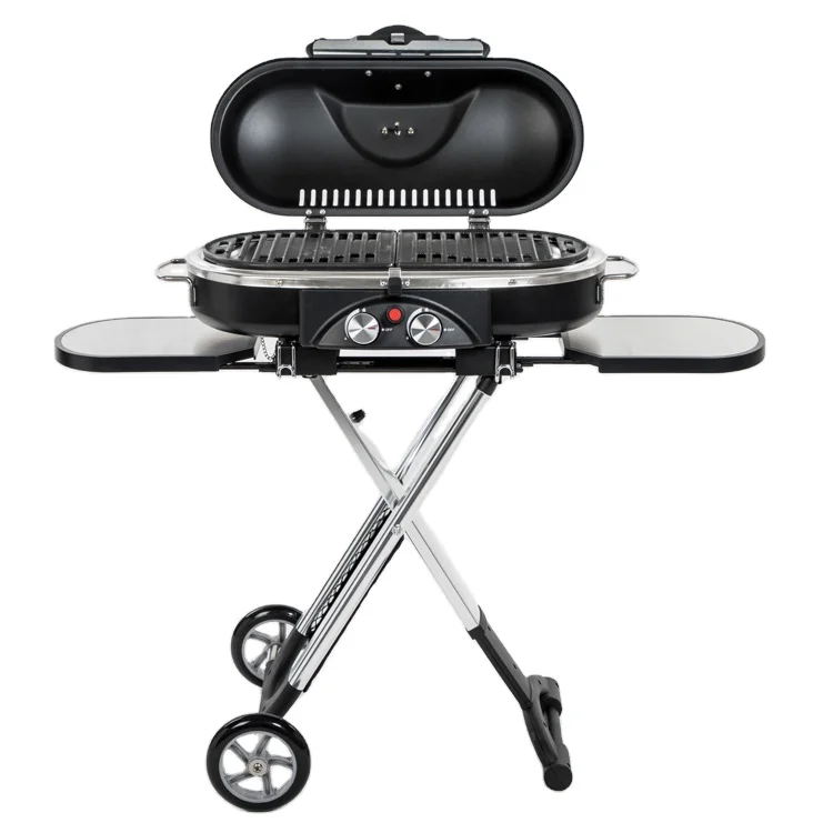 Outdoor Gas Grill Portable Folding Gas Bbq Grill Foldable Gas bbq Grill with Foldable Trolley Cart