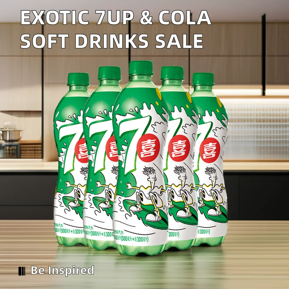 High Quality Exotic Drinks Carbonated 7Up with Fruity & Soda Flavors Soft Drinks in Bulk Bottles Fresh Style Wholesale Sale