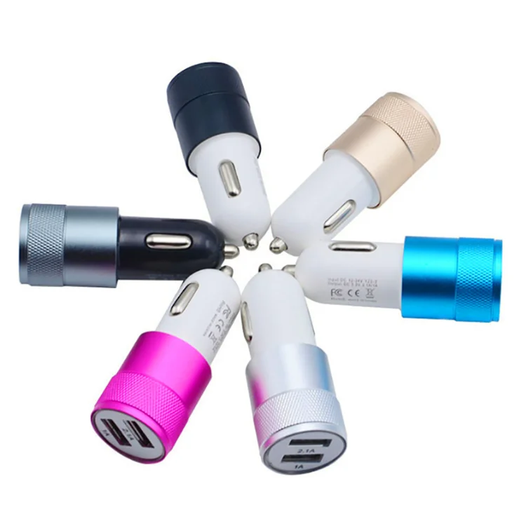 
Factory Hot Selling 2 USB output ports car usb fast charger 