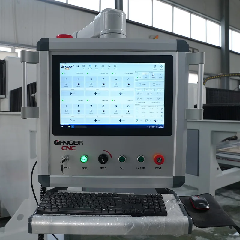 Professional intelligent CAM software automatic 5 axis CNC marble granite natural stone tile cutting machine