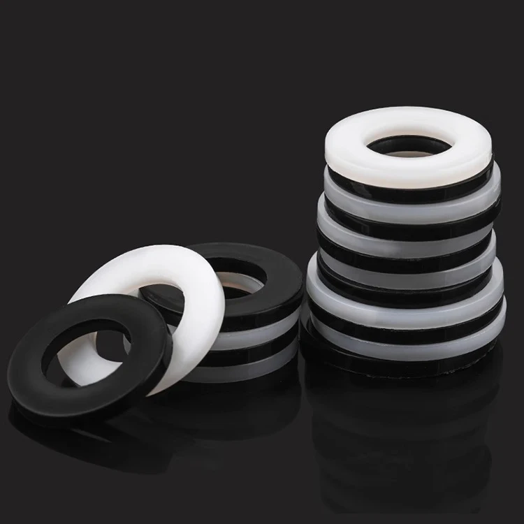 Black nylon washer Thick Plastic For Roofing Nails Nylon M2-M8 Clear Flat High Heat Resistant nylon washer  Washer Rubber