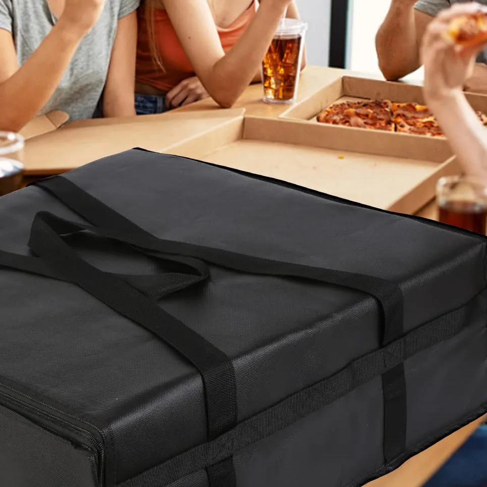 Custom Logo 20x20 Inches Pizza Carrier Insulated Bags Cooler Lunch Food Bag Professional Pizza Delivery Bag