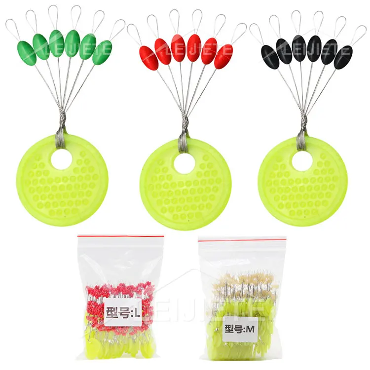 fishing bait lure hook long line pre accessories bobber rubber space bean fishing line stopper