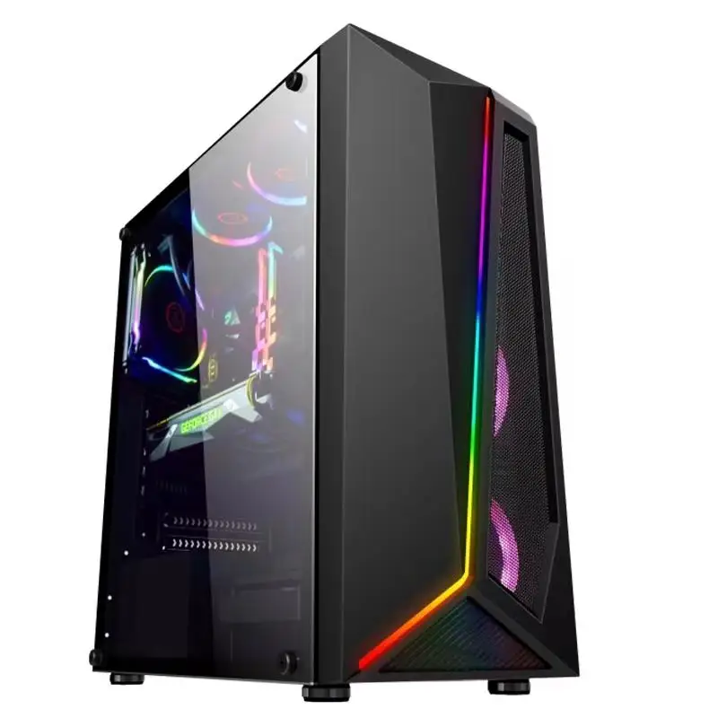 High Quality Gaming PC Desktop Computer Gaming Case ATX Computer Case & Towers CPU Cabinet with RGB ARGB Fans