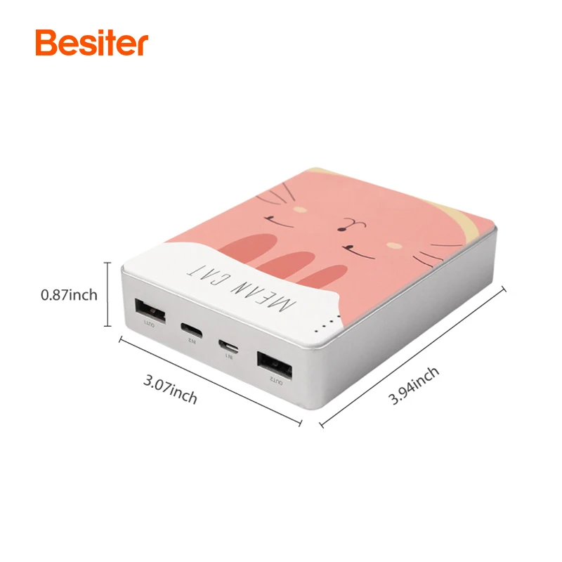 2021 popular products cute rabbit pet photo best selling powerbank 10000mah big capacity power bank cellphone charger