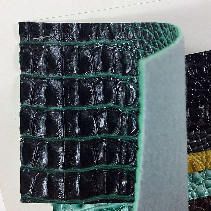 Green Imitation Crocodile Leather With Real Leather Feeling