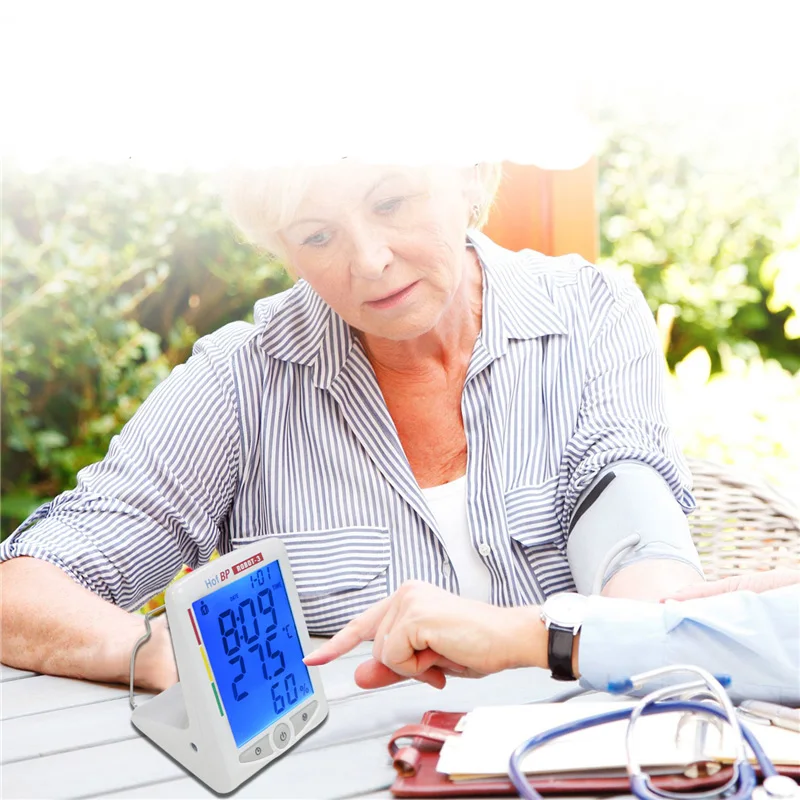 Full automatic upper arm digital blood pressure monitor cardiac frequency spectrum blood pressure monitor