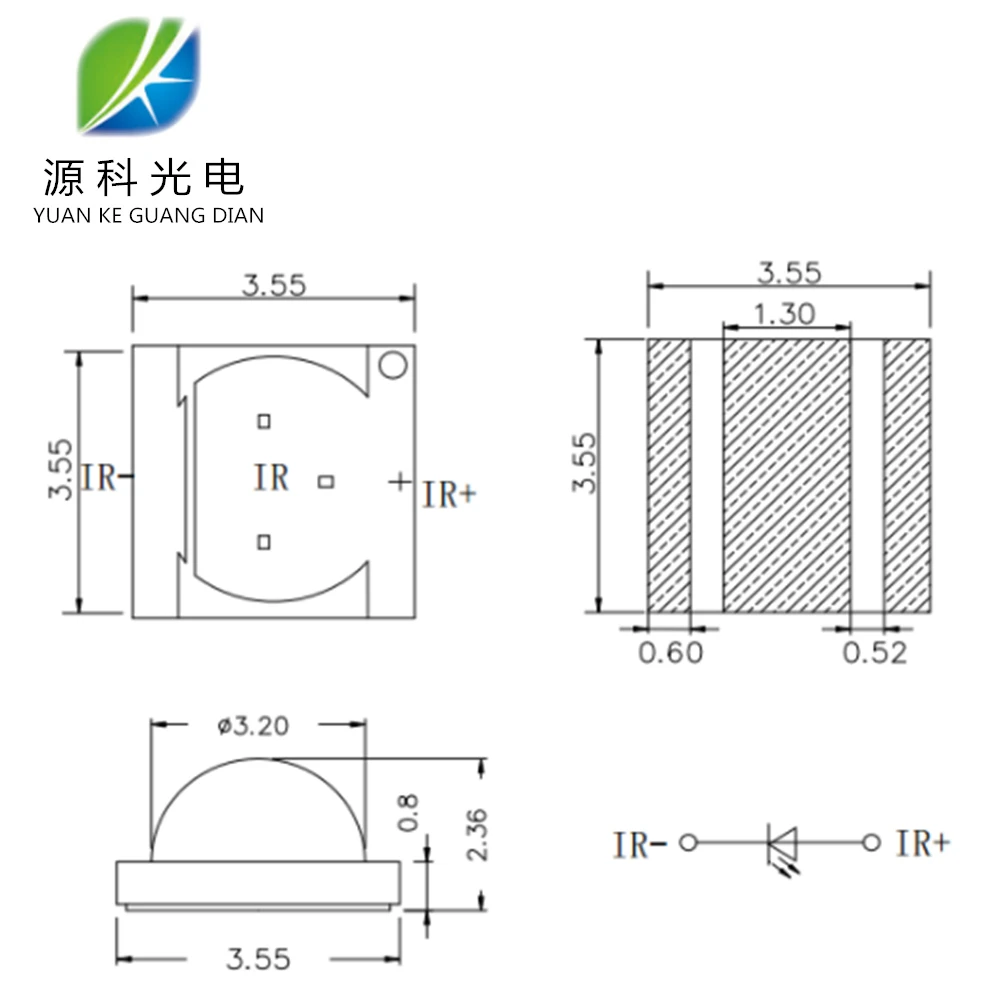 High Quality Infrared Chip 3535 3W 700nm 730nm 760nm 780nm 810nm 850nm 940nm 850 nm IR Led