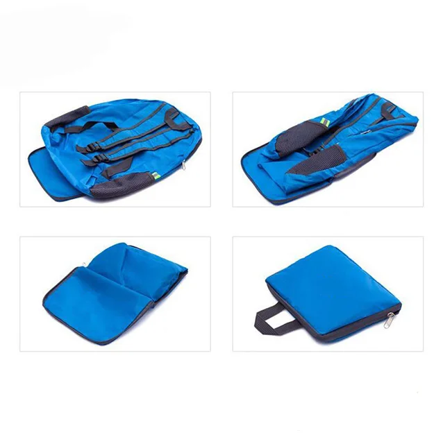 Promotion cheap light weight polyester portable hiking travel foldable backpack with custom logo Men Women Gym Shoulder