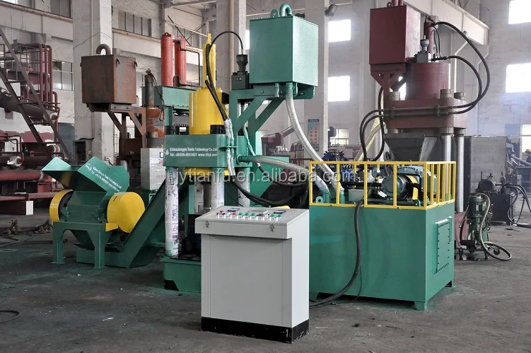 Mini Scrap Metal Shredder Hydraulic Metal Aluminium Chip Recycling  Briquetting Press Machine