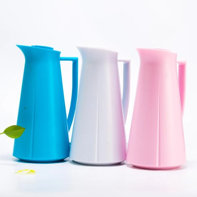 manufacturer blue pink white plastic custom glass refill coffee pot vacuum flask