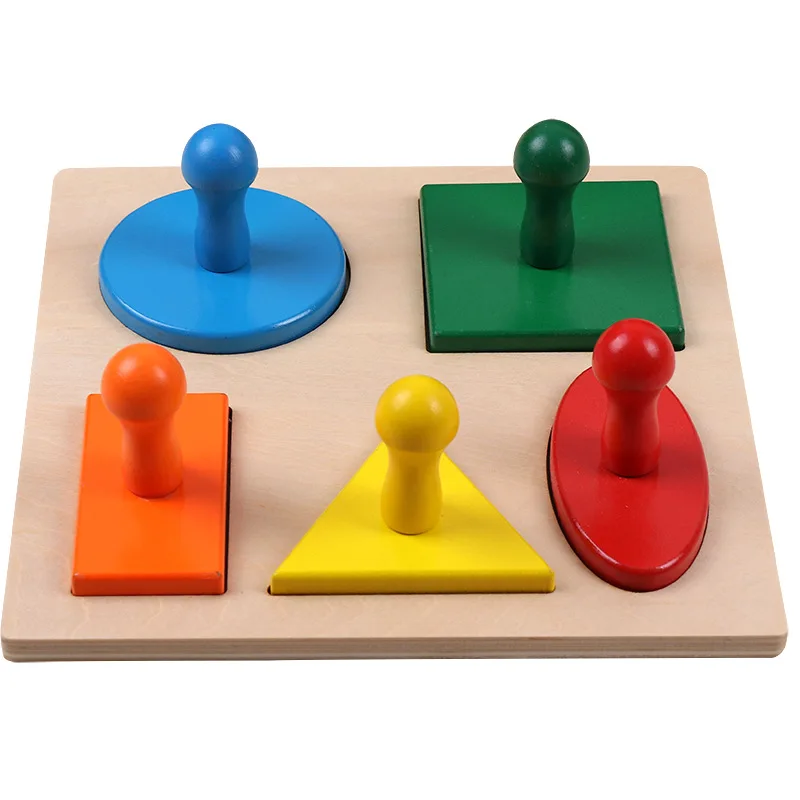 Montessori Teaching Aids Toy Fine Motor Skill Wooden Hand Grasp Board
