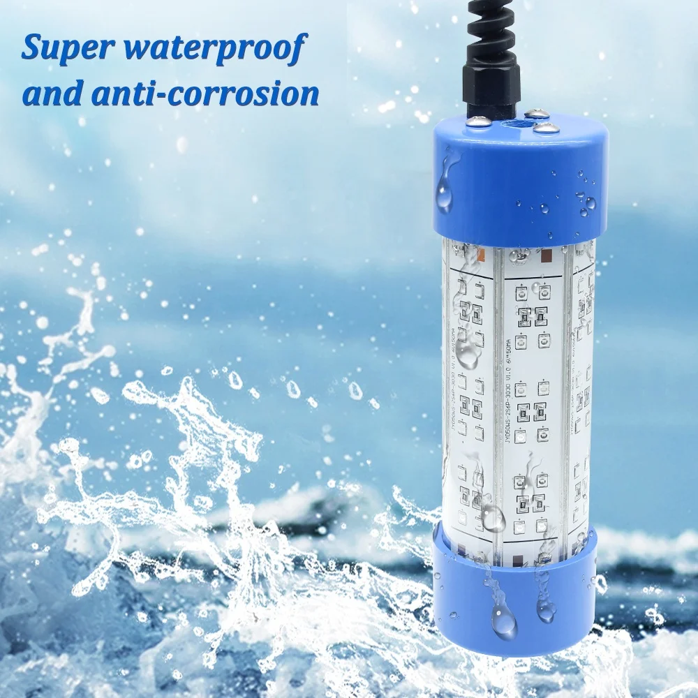 Светодио дный погружной рыболовный светильник, подводный рыболокатор с 10 м шнуром 12VDC 100 Вт рыболовная лампа