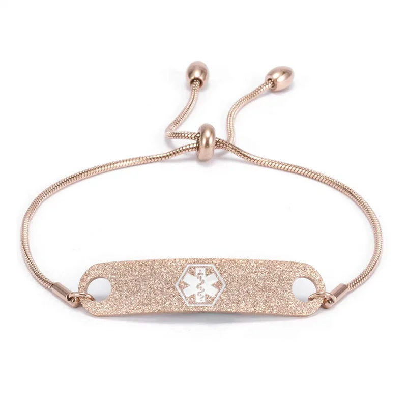 Yiwu Meise Adjustable Smart Snake Chain Emergency Identification  Stainless Steel Medical Bracelet