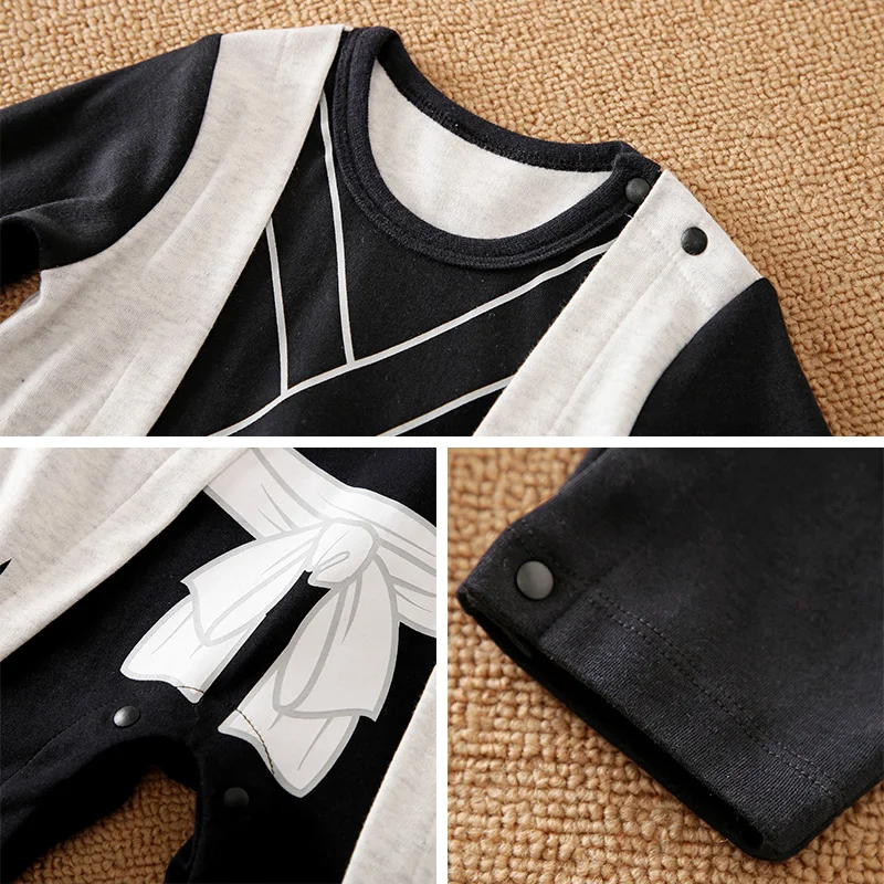 Baby onesie long sleeve contrast color personality anime newborn baby crawling clothes wholesale factory direct sales