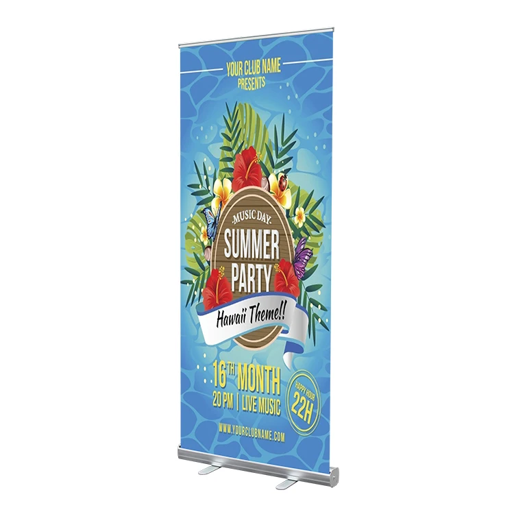 Custom 80 X 200 Roll Up Banner Advertising Display Retractable Pop Up Banner Pull Up Banner Stand