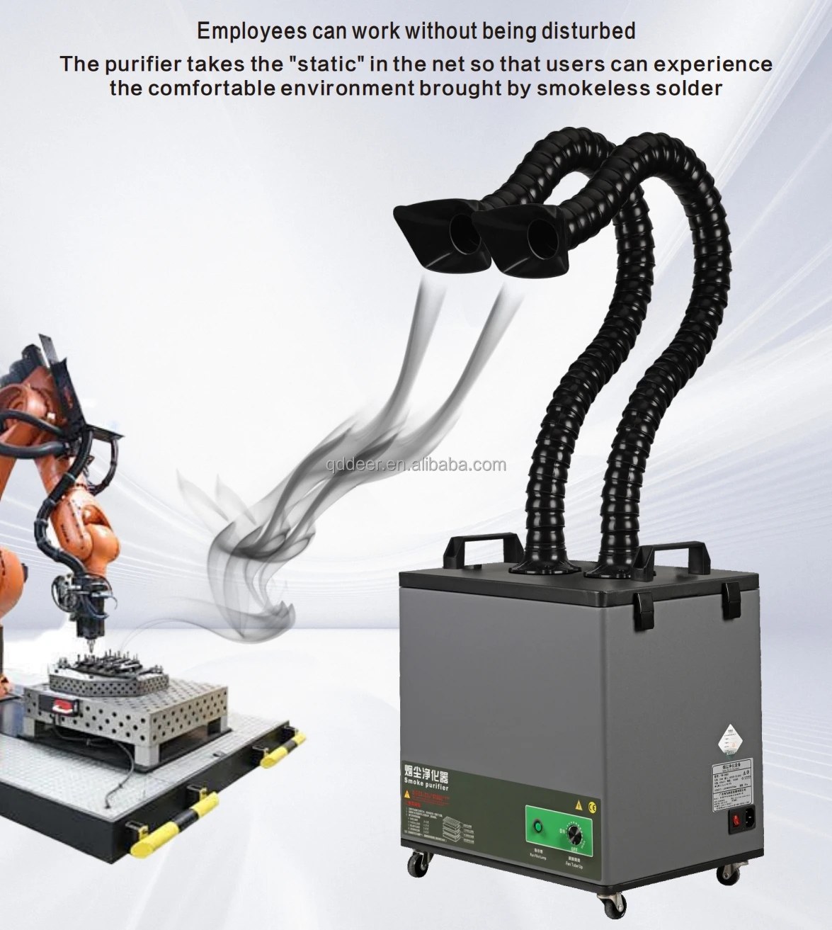 DER-QF Series Solder Fume Extractor Co2 Laser Smoke Absorber Air Purifier Dtf Filter