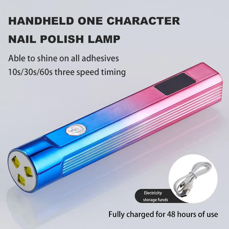 Portable Handheld Mini Nail Lamp For Gel Polish Quick Dry Flashlight Pen USB Nail Dryer Machine UV LED Nail Lamp