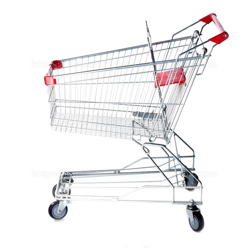 Hot Asian 60L Supermarket Grocery Shopping Cart For Shopping Mall