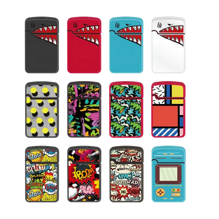 
Hot Sale Mix Design Gas Refill Windproof Cigarette Stylish Cigar Torch Lighters 