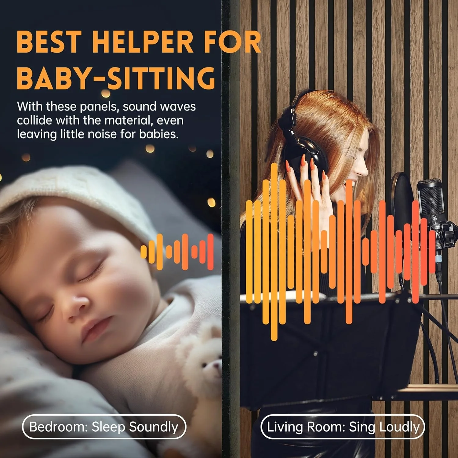 Home Cinema Easy DIY Fluted Acoustic Wall Panel Natural Walnut Veneer MDF Slat Sound Insulation Panel for Wall and Ceiling