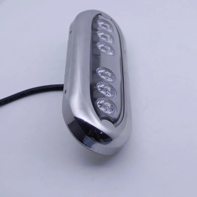 Waterproof Stainless Steel Ring Boat LED Underwater Light Clear Lens Pontoon Marine Boat Transom Light