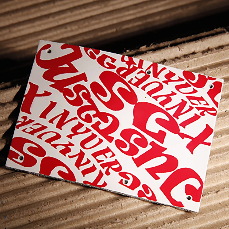 Custom Private Clothes Leather Patches Denim Jeans Label Men Women Clothing Screen Printed Washing Paper Printed Leather Patch