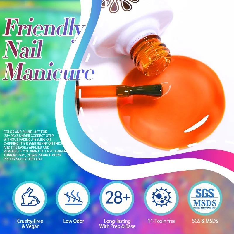 BORN PRETTY New 74 Colors Jelly Nude Translucent Gel Polish Collection Set Non Toxic Vegan Odorless Gel Nails Polish Uv Gel Kit