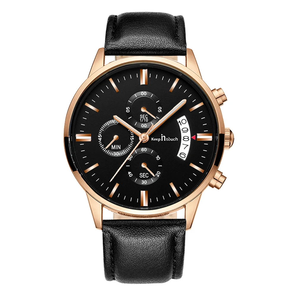 Hot Selling OEM Stylish Watches Custom Logo Waterproof Luxury Chronograph Quartz Wristwatches for Men