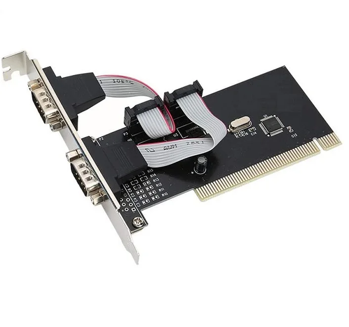 Dual Port PCI Serial Card PCI to DB9 RS232 COM Port Expansion Adapter for Desktop PC