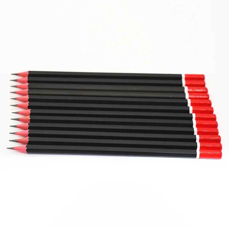 
HB Pencil Black Painting With Red Dipping PVC Pet Box 