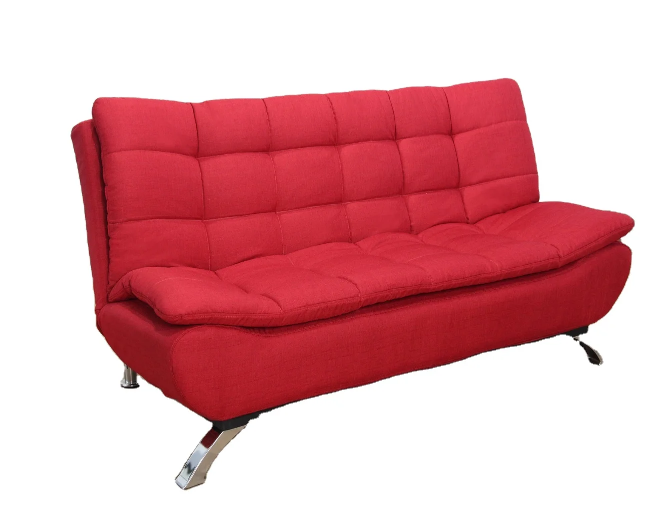 Elegant Fabric Double Cushions Modern Furniture Fabric Plat Pack Living Room Furniture Big Size Comfortable  3 eater Sofa Bed