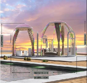 bubble room transparent bubble Transparent room hotel starry sky room mini greenhouse villa Poly dome house