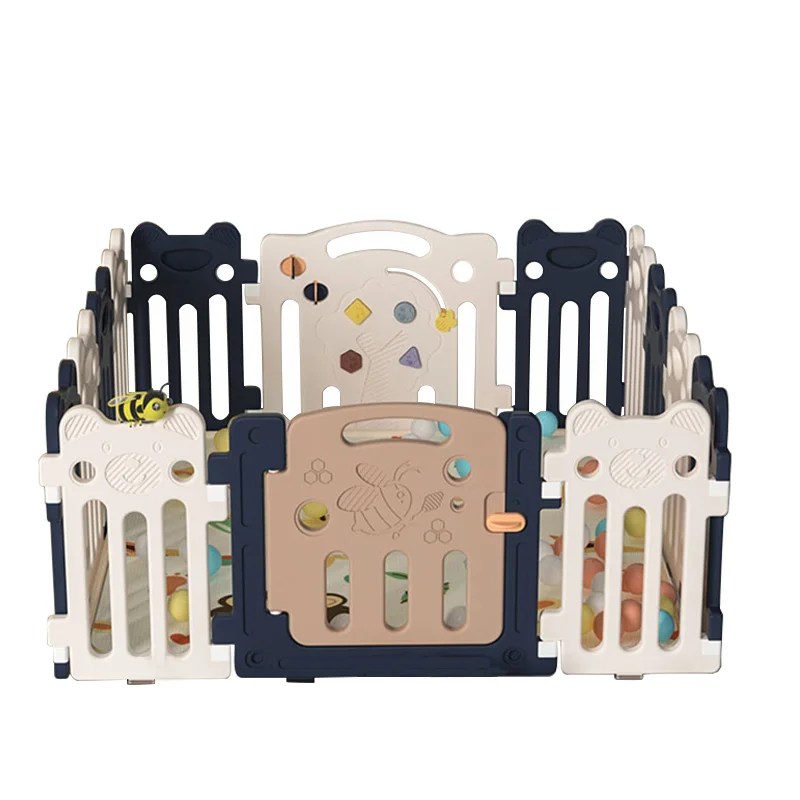 Wholesale High Quality Large Safety Firmly Baby Playpen Fence Plastic Square Playpen Foldable Soft Baby Playpen With Gate