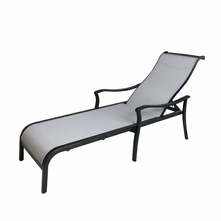 Patio Furniture Aluminum Outdoor Beach Pool Chair Sun Bed Lounger Chaise Lounge