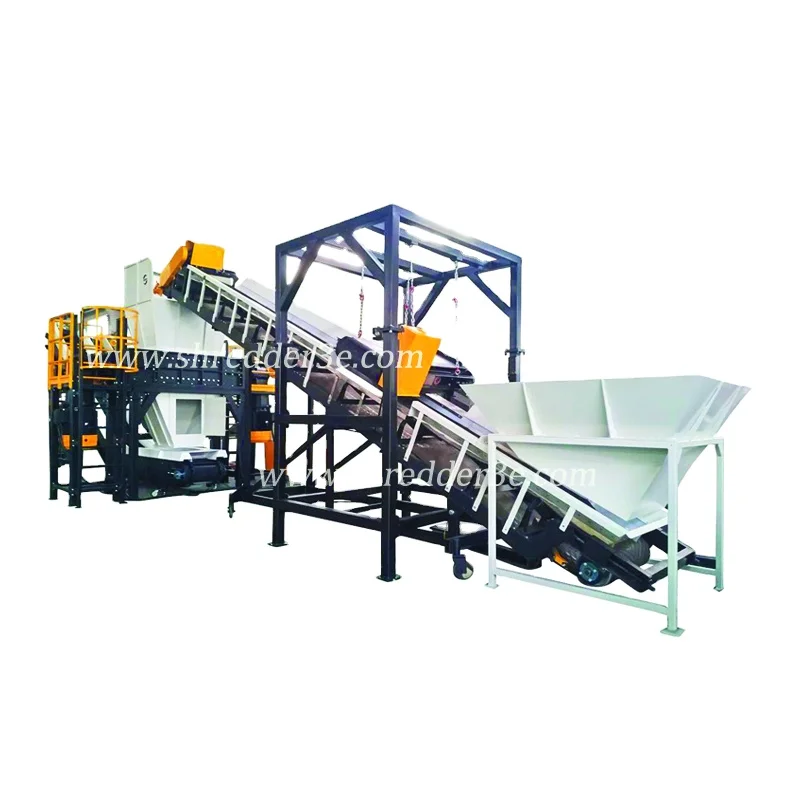 Double Shaft Waste Shredder for Plastic Metal Paper Wood Used Condition PE Twin Shaft Crusher Scrap Metal Wood Shredder for Sale