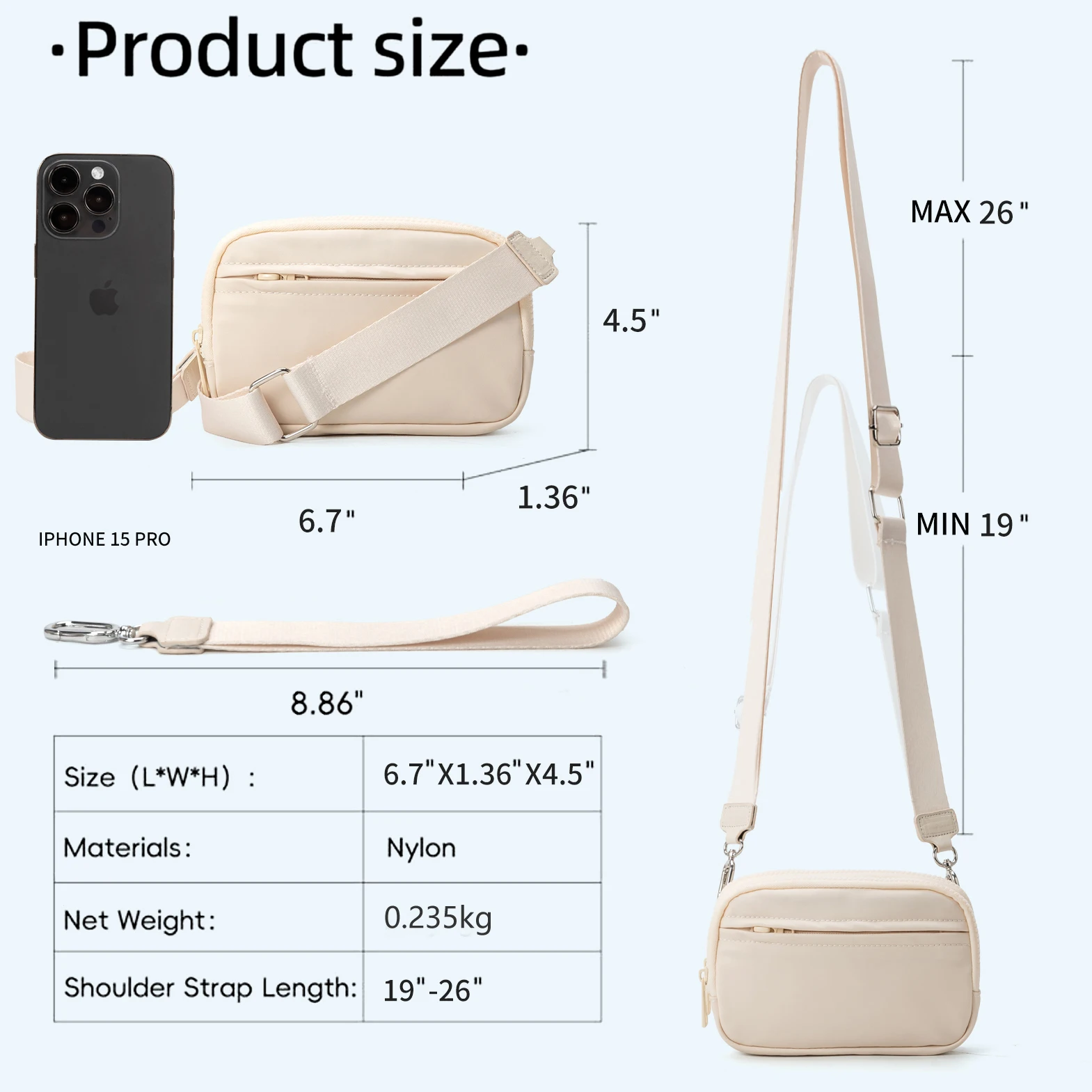 Factory directly supply Fanny Packs Large Capacity Waterproof waist belt bag Women Men Waist Pack Hip Bum Bag with Multi-Pockets