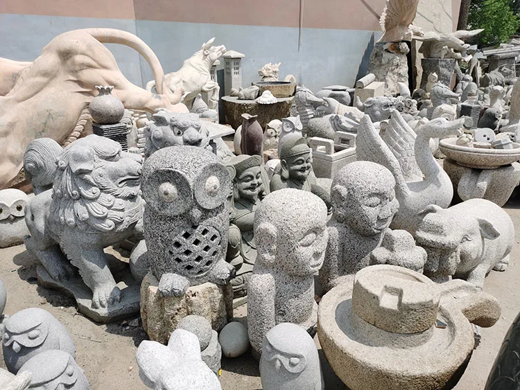 Hand-made JN-028 for garden and outdoor  courtyard decoration carving  owl stone