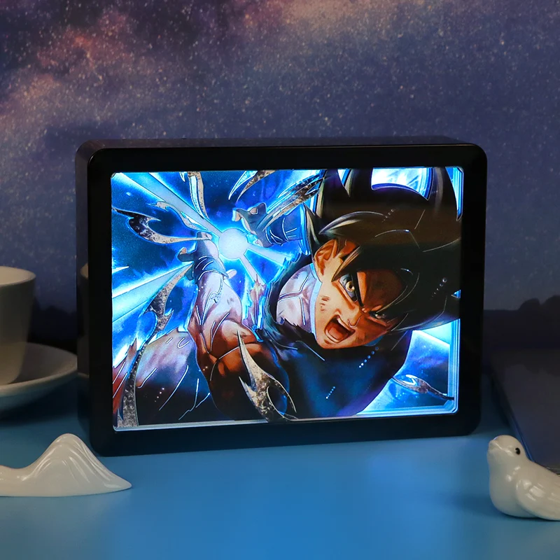 Gifts Anime Light Box Custom Dragon Balls Anime Manga Saiyan Action Figure Nightlight Lamp LED Night Light Anime Gift Items