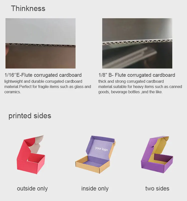 custom print logo mailing corrugated jewelry mailer folding box gift box shipping apparel box for packaging