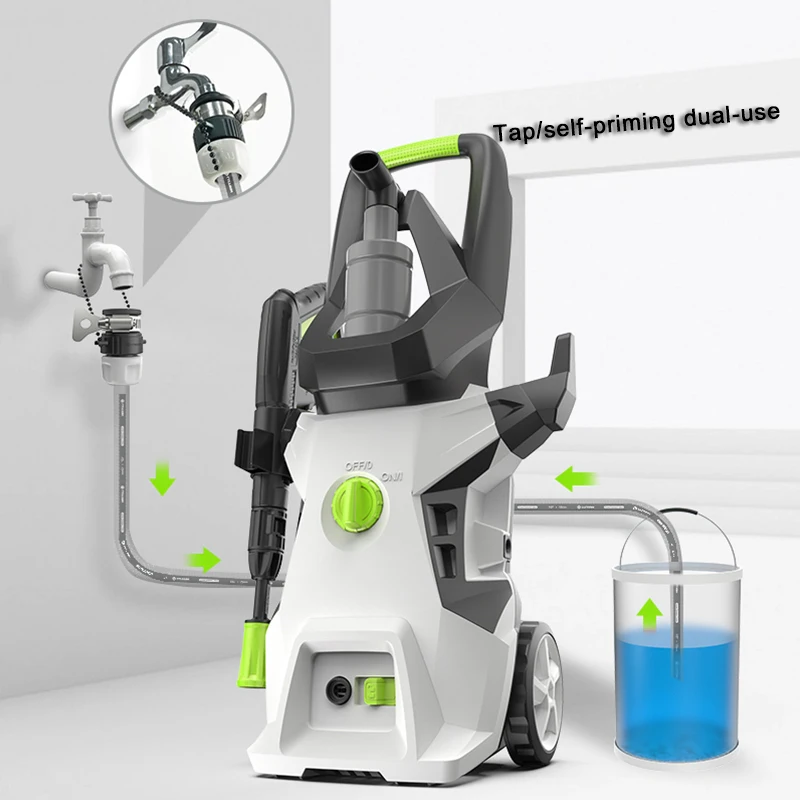 1700W Electric Max Pressure 130bar High Pressures Car Factory Price Wheel Water Washer car portable washer