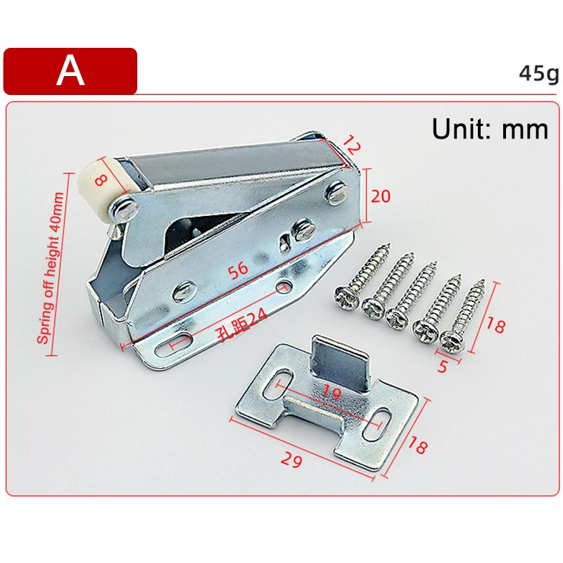 Mini Boat Loaded Door Latch Latches for Mini Doors Cabinets Cupboard door closer automatic