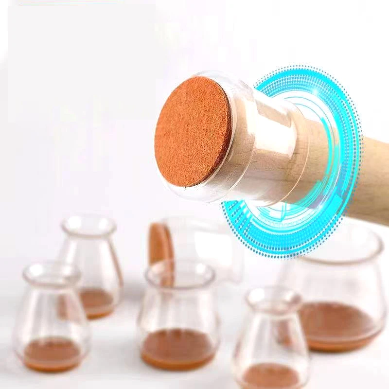 Nice quality chair table leg cap feet TPE furniture protection cover with felt