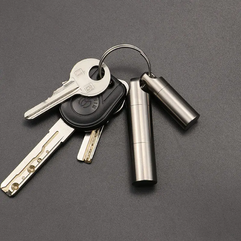 OEM Wholesale Waterproof Titanium Pill Case Sealed Capsule Container