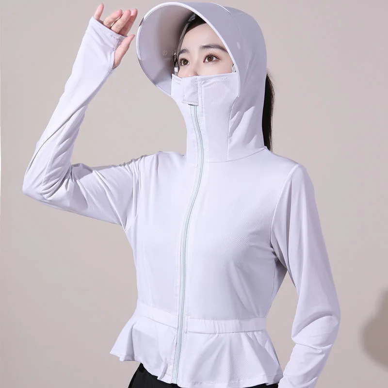 2022 New Long Sunscreen Full Body UV Protection Summer Outdoor Sports Cool Feeling Ice Ultra Thin Sunscreen Clothes Rash Guard