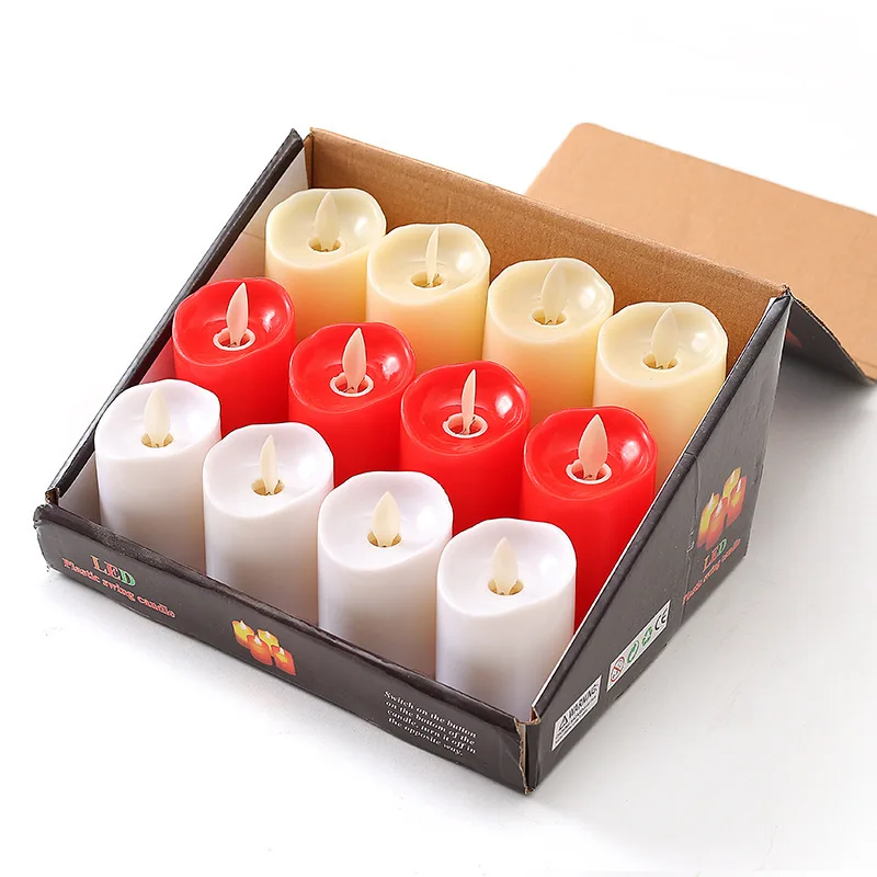 Valentines LED Candles, Realistic and Bright Flickering Bulb Battery Operated Flameless LED Tea Light, Wedding Candle Lights