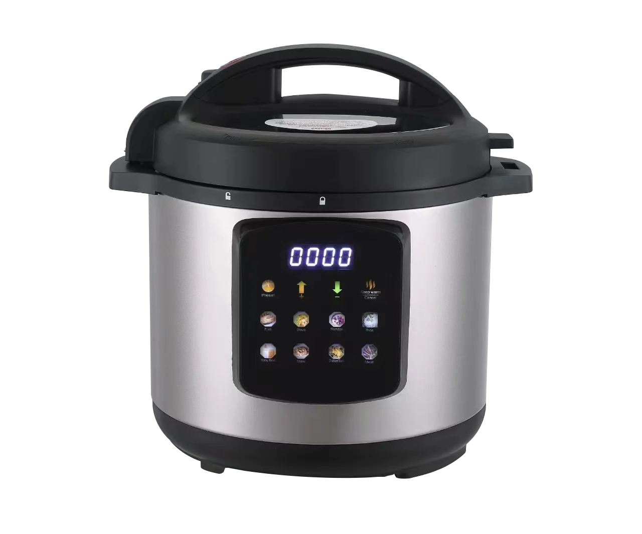 Multifunctional Electric Pressure Cooker Home Appliance with LED Display for Household Car Hotel US Plug Aluminum Inner Pot Soup