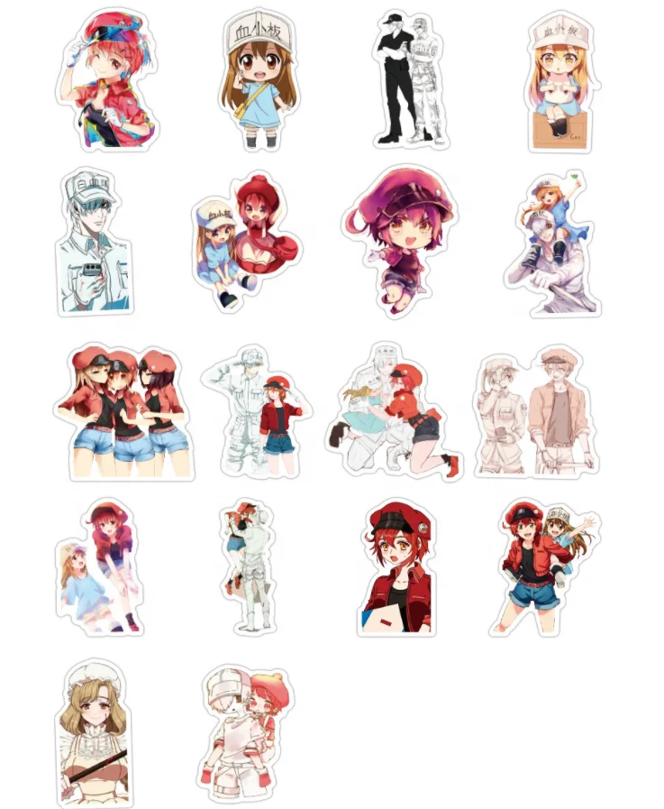 50PCS Custom PVC Waterproof Stickers For Skateboard Bottle Laptop Cells At Work Sticker Anime Graffiti Adhesive Sticker Pack