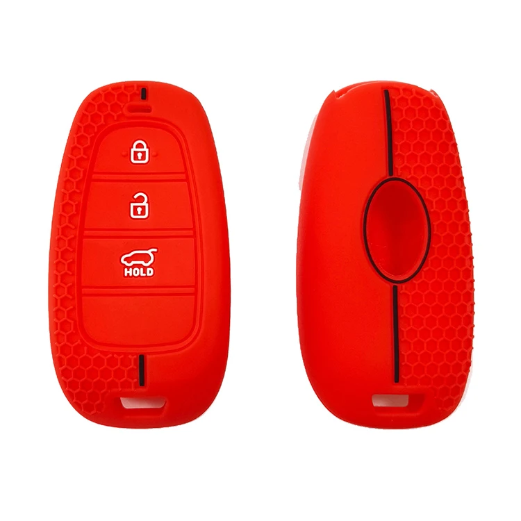 New Silicone Car Key Cover Holder Protector Shell $kin Case 3 Buttons Remote Keys Fob for Korea For Hyundai sonata Tucson