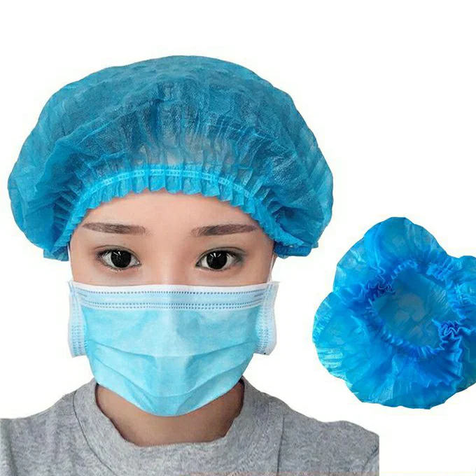 100 pcs High Quality non- woven Waterproof Plastic Disposable Clear Hair Shower Cap for Women Hair Salon Hotel Travel